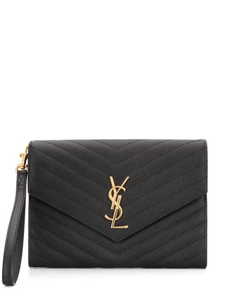 YSL New Pouch Monogram clutch bag 